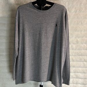 Men's Gray Long Sleeve POLO Shirt